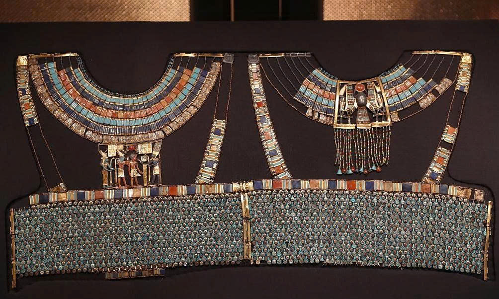 The jewelry of King Tutankhamun is displayed in the exhibition hall that bears his name within the museum.