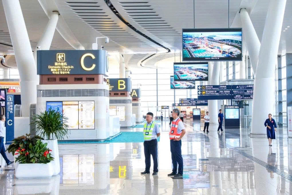 Inside Yantai Penglai International Airport. Photo: Shandong Internet Media Group.