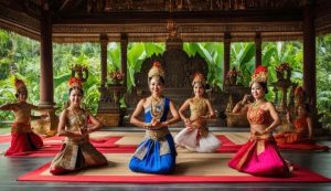 People are performing a traditional Balinese dance. Photo: Insta stay world.
